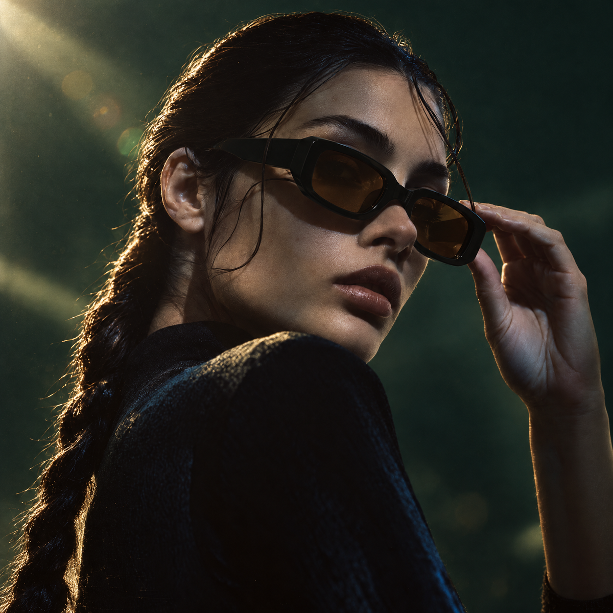 Model wearing TRIXLEN NAPOLI sunglasses